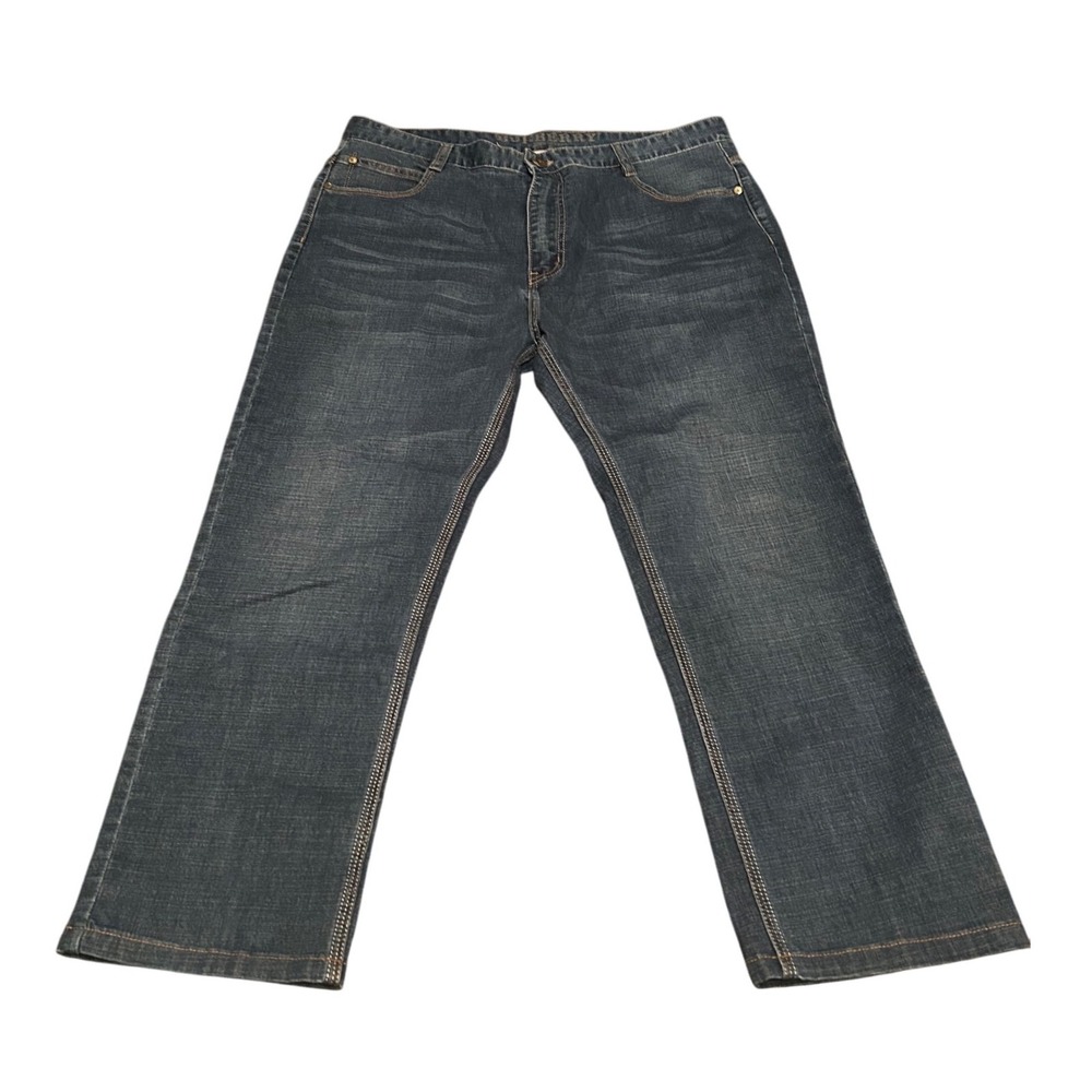 Designer Inspired Jeans Crest Patch Contrast Stit… - image 3